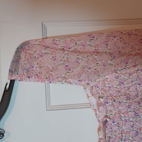 Hill House Grace Mini Nap Dress Pansy Pink Multi Georgette - Picture 7 of 16